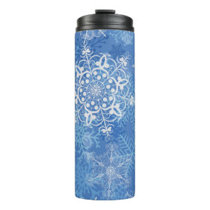 Snowflake pattern thermal tumbler