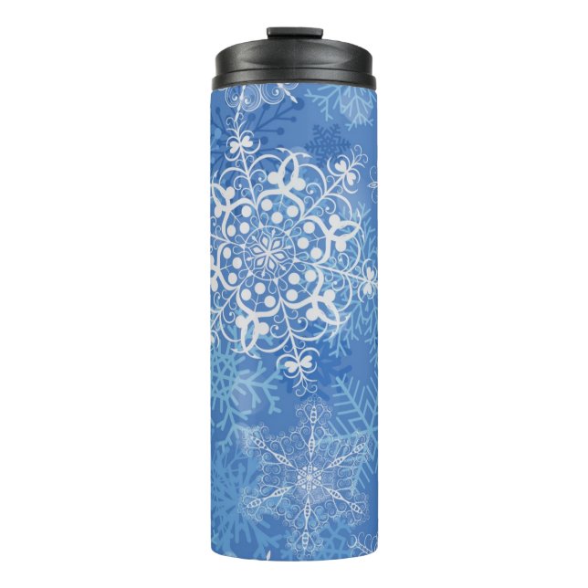 Snowflake pattern	 thermal tumbler (Front)