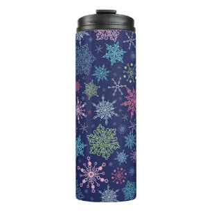 Snowflake pattern thermal tumbler