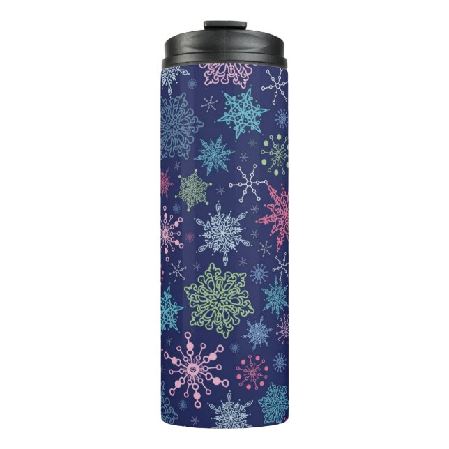 Snowflake pattern	 thermal tumbler (Front)
