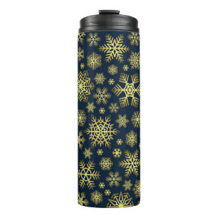 Snowflake pattern thermal tumbler