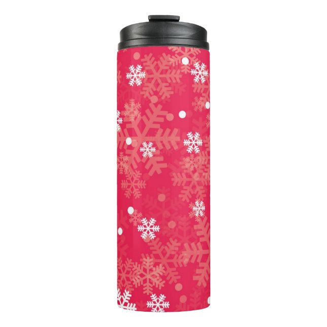 Snowflake pattern	 thermal tumbler (Front)