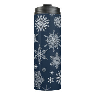 Snowflake pattern thermal tumbler