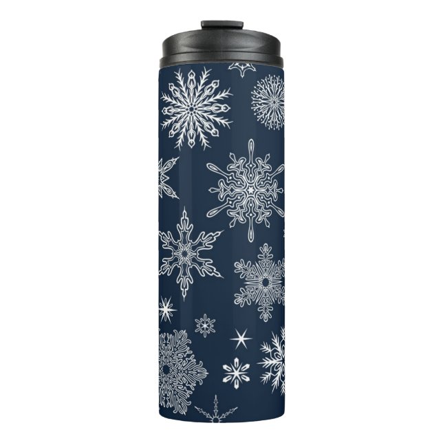 Snowflake pattern	 thermal tumbler (Front)