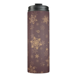 Snowflake pattern thermal tumbler