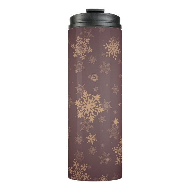 Snowflake pattern	 thermal tumbler (Front)