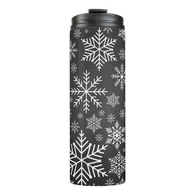 Snowflake pattern	 thermal tumbler (Front)