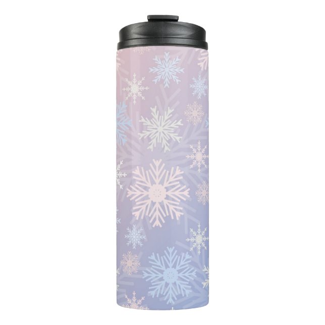 Snowflake pattern	 thermal tumbler (Front)