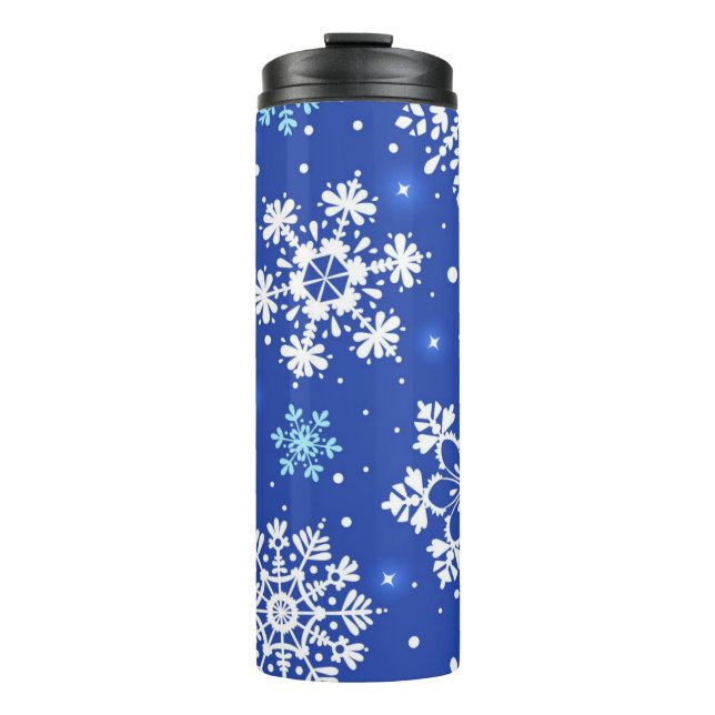 Snowflake pattern	 thermal tumbler (Front)