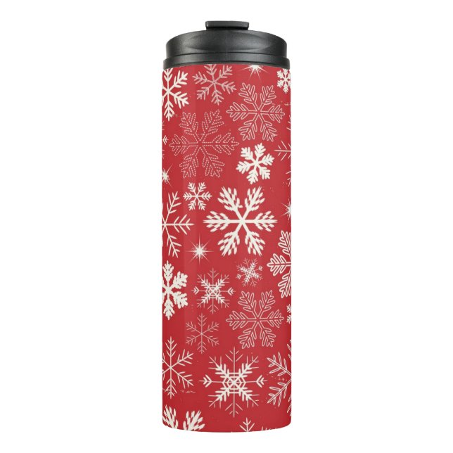 Snowflake pattern	 thermal tumbler (Front)