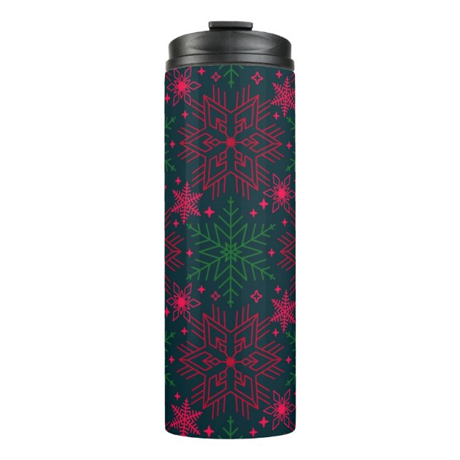 Snowflake pattern	 thermal tumbler (Front)