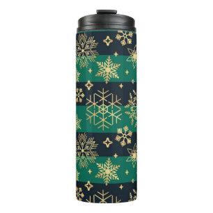 Snowflake pattern thermal tumbler