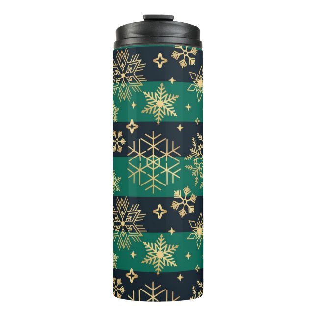 Snowflake pattern	 thermal tumbler (Front)