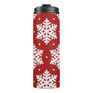 Snowflake pattern thermal tumbler