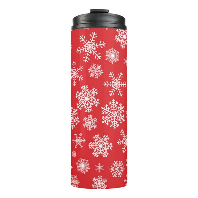 Snowflake pattern	 thermal tumbler (Front)
