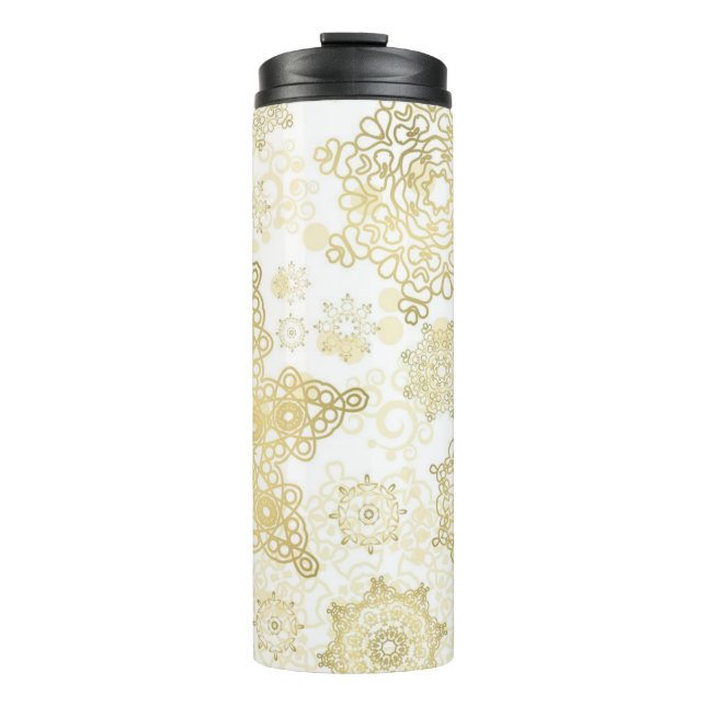 Snowflake pattern	 thermal tumbler (Front)