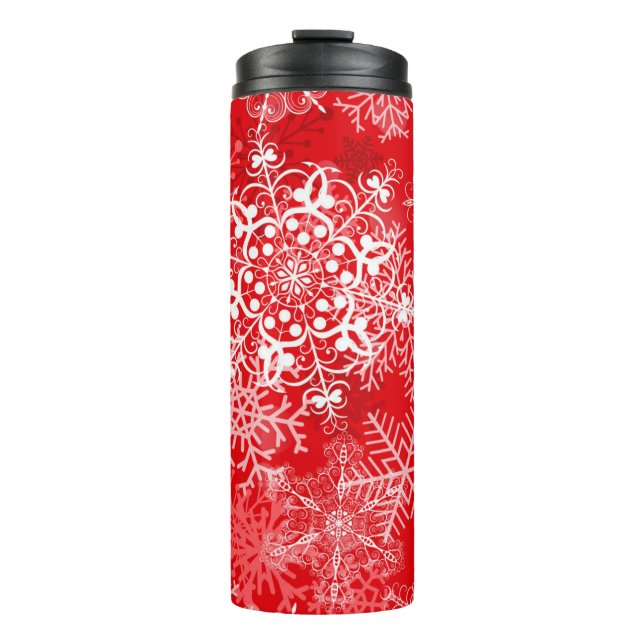 Snowflake pattern	 thermal tumbler (Front)