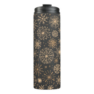 Snowflake pattern thermal tumbler