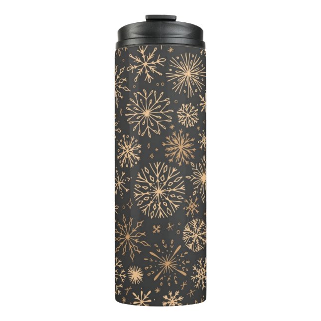 Snowflake pattern	 thermal tumbler (Front)