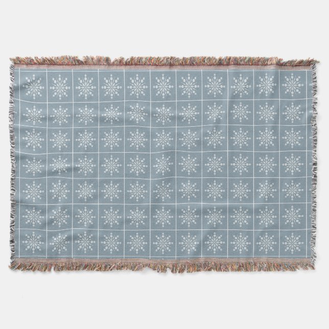Snowflake Pattern throw blanket (Front)