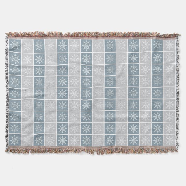 Snowflake Pattern throw blanket (Front)