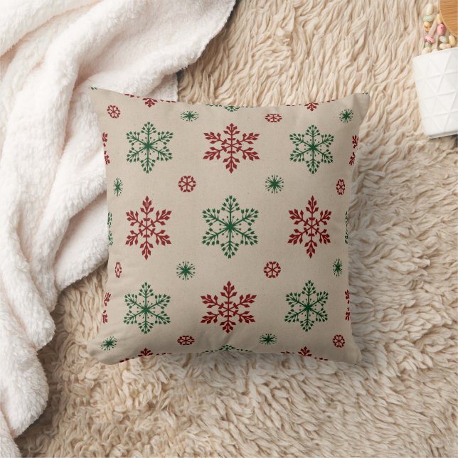 Snowflake Pattern  Throw Pillow  (Blanket)