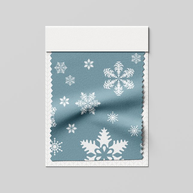 Snowflake Pattern, White Snowflakes, Snow, Grey Fabric (Creator Uploaded)