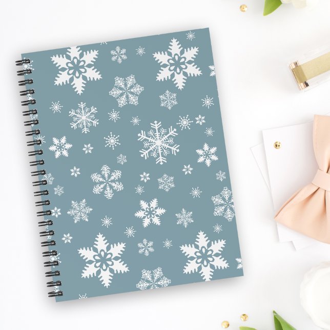 Snowflake Pattern, White Snowflakes, Snow, Grey Planner (Creator Uploaded)