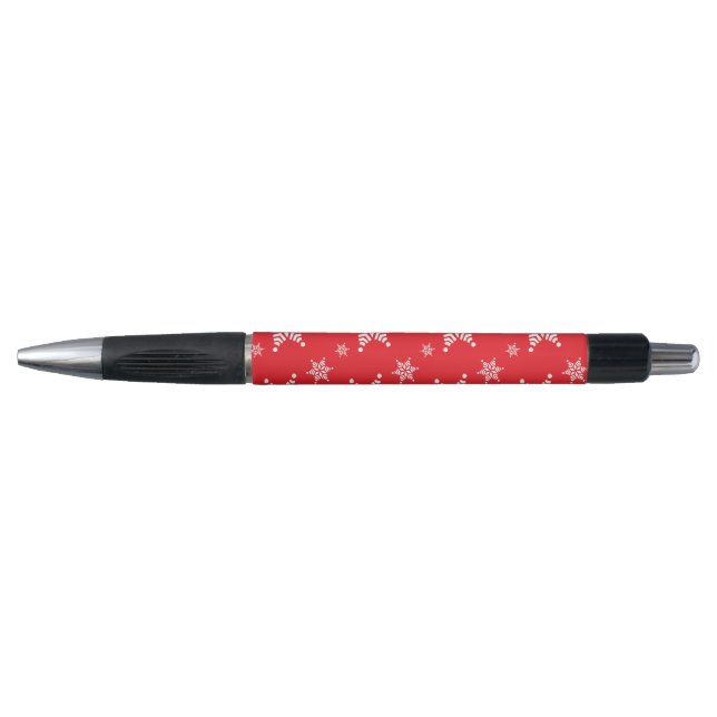 Snowflake Pattern, White Snowflakes, Snow, Red (Front)