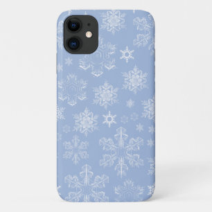 Snowflake Pattern, White Snowflakes, Snow, Winter iPhone 11 Case