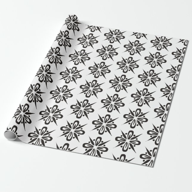 Snowflake pattern wrapping paper (Unrolled)