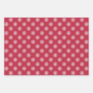 Snowflake Pattern Wrapping Paper Sheet
