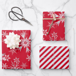 Snowflake Pattern Wrapping Paper Sheet