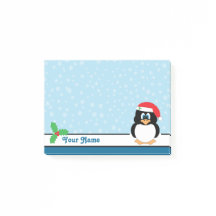 Snowflake Penguin Christmas Post-it® Notes