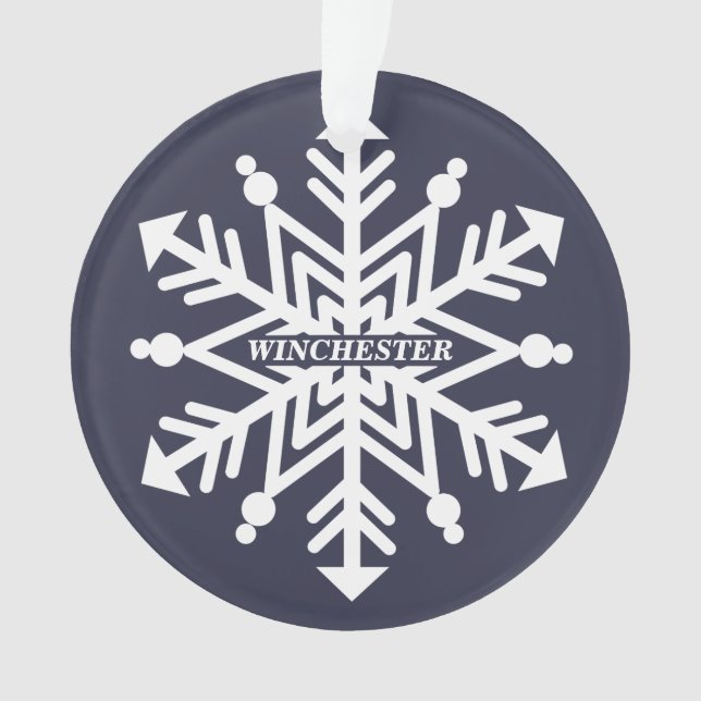 Snowflake Personalised With Your Name Ornament (Front)