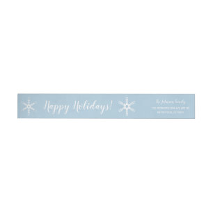 Snowflake Personalised Wraparound Address Label