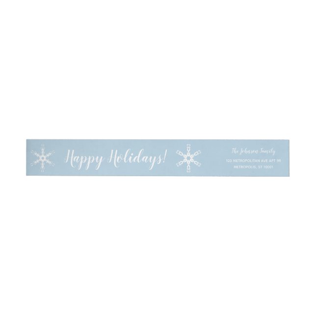 Snowflake Personalised Wraparound Address Label (Individual)