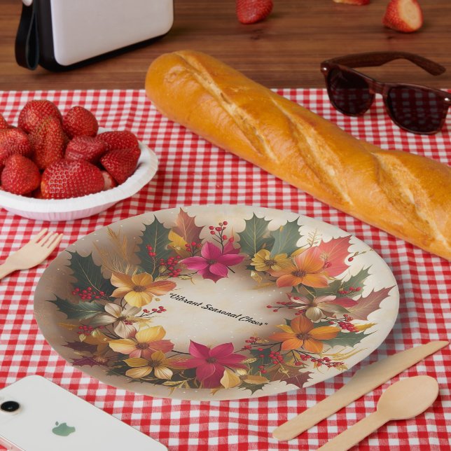 "Snowflake Petals" Paper Plate (Picnic)