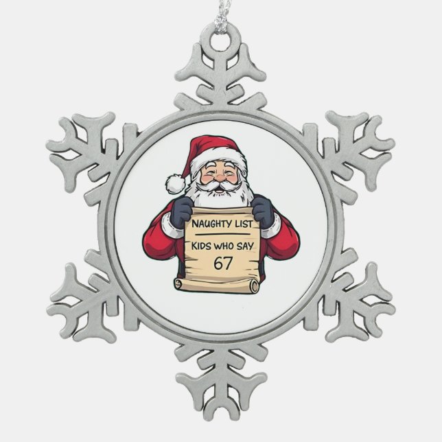   SNOWFLAKE PEWTER CHRISTMAS ORNAMENT (Front)