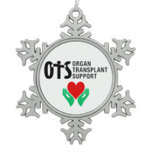 Snowflake Pewter Christmas Ornament