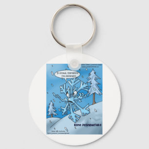 Snowflake Philosophers Funny Gifts Tees Cards Etc Key Ring