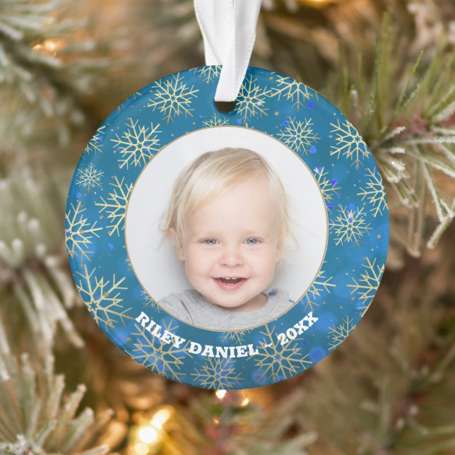 Snowflake Photo Acrylic Ornament (Tree)