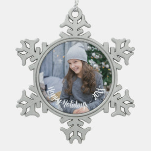 Snowflake Photo Holiday Ornament