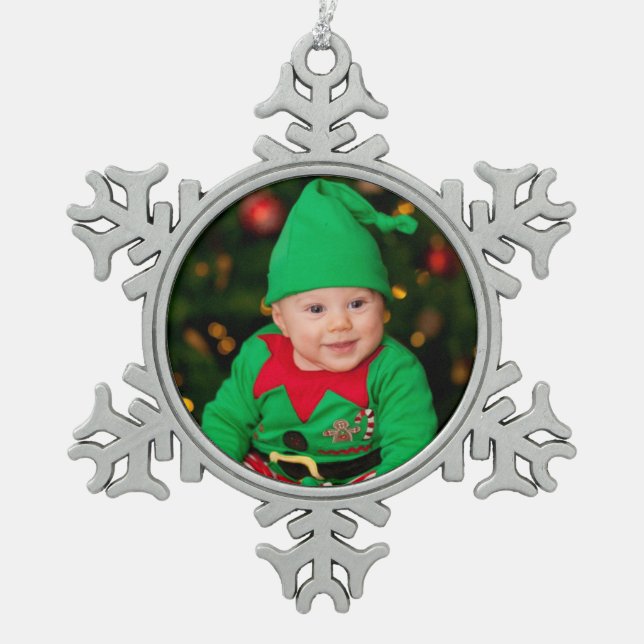 Snowflake Photo Ornament (Front)