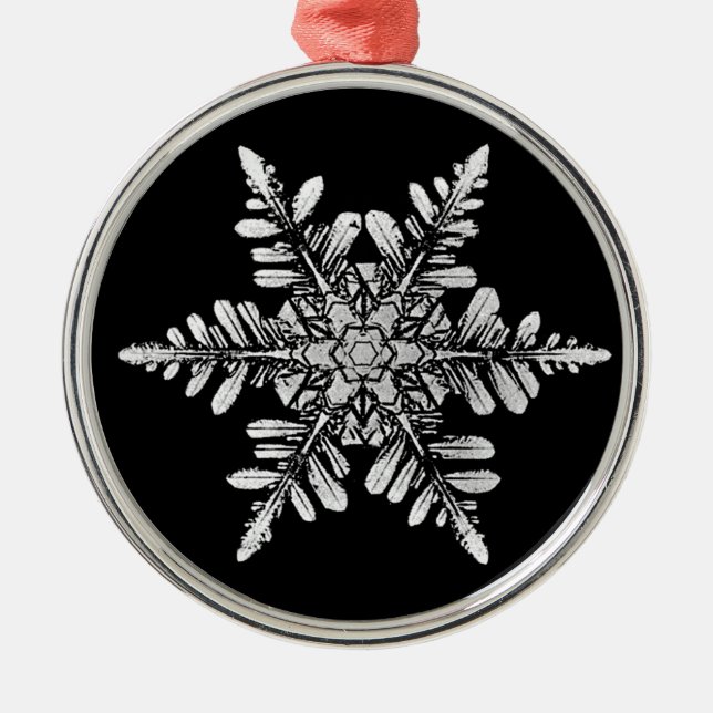 Snowflake Photo Ornament, 1-sided Metal Ornament (Front)