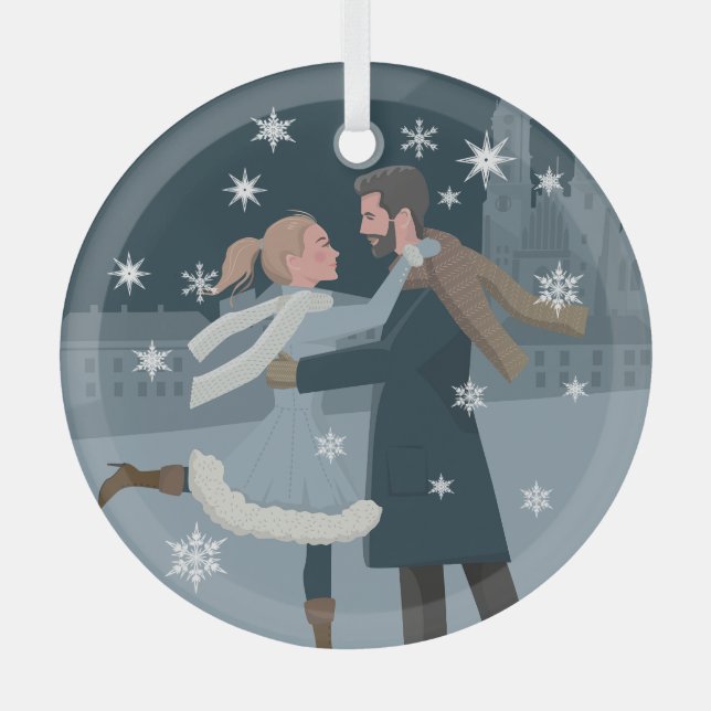 Snowflake Photo Ornament - Personalised Keepsake (Front)