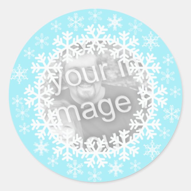 Snowflake Photo Stickers (Front)
