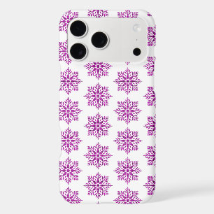 Snowflake Plaid Pattern Pink Holiday iPhone Case