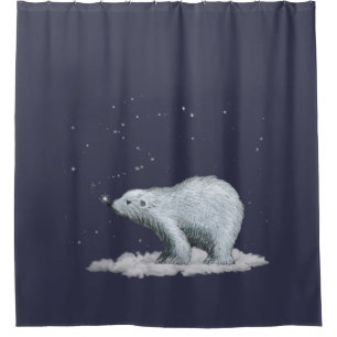 Snowflake Polar Bear Shower Curtain