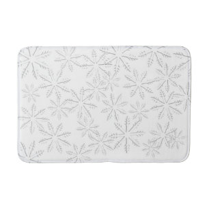 Snowflake  Print Bath Mat